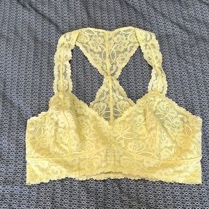 free people galloon lace racerback bralette M